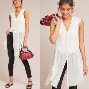 Anthropologie Akemi + Kin Devon Sheer Tunic size S